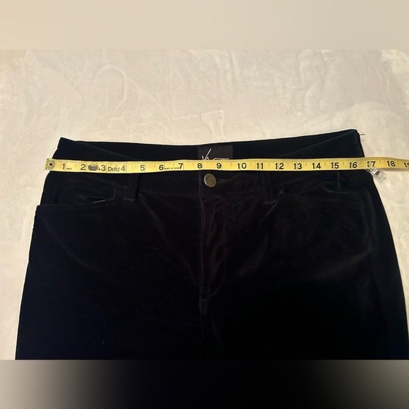 Kate McHale black velvet like pants with straight leg size 4 - Picture 5 of 7